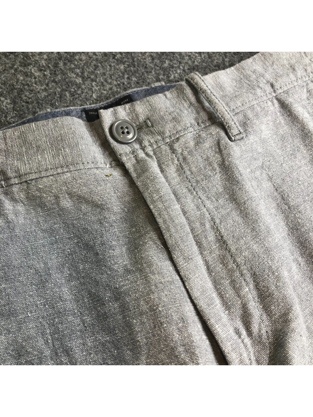 J Crew 770 Straight Chinos Dress Pants Mens 32x30 Gray Classic Cotton Linen